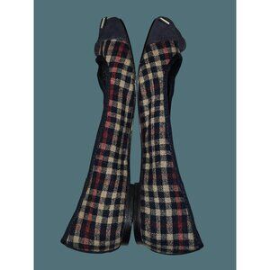 Lands' End Plaid Round Toe Ballet Flats Women Size 8B